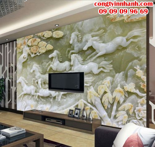 Đặt in tranh dán tường giả ngọc 3D tại công ty in nhanh