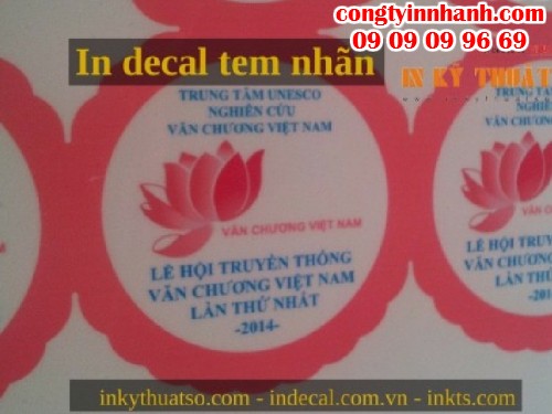 In decal tem nhãn sản phẩm bằng công nghệ in hiện đại nhất